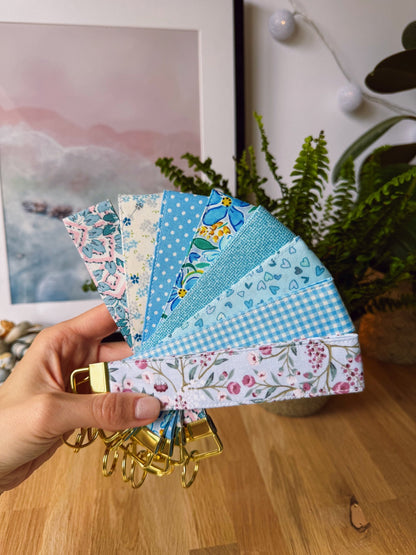 White Dots on Blue Keychain Wristlet - Ana Woods