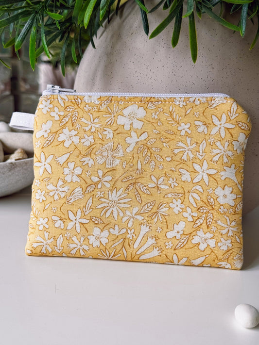 Yellow Flower Field (Liberty) Keychain Wallet - Ana Woods